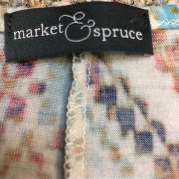 Market Spruce  Diamond V Neck tunic  3/4 Sleeves Stitch Fix size Medium - Picture 8 of 12